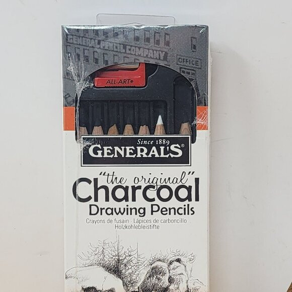 Generals Original Charcoal Drawing Pencils Assorted Degrees With Mini Easel - Picture 6 of 9